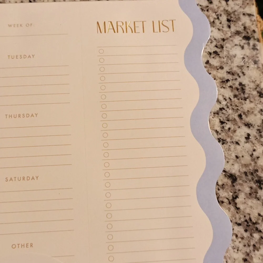 Meal planner magnetic notepad